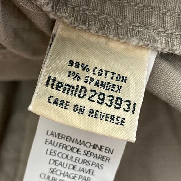 L.L. Bean Cargo Skirt Favorite Fit Size 6 Beige Khaki Pockets Zippers Drawstring - Picture 6 of 10